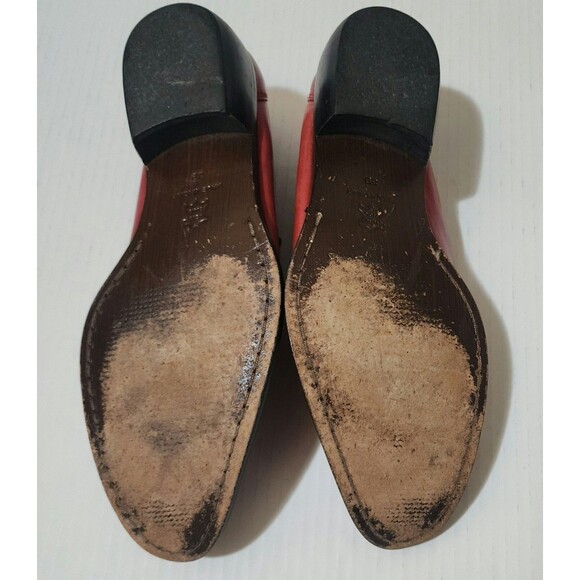 Calzature Celini Italy Mens Leather Loafers Red Tassels Slip-On Shoes IT39/EU 40 - Picture 10 of 13